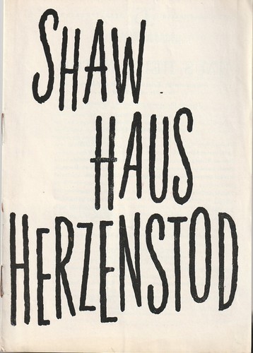 Programmheft bernard shaw haus - bernard,