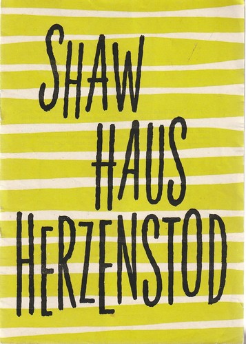 Programmheft bernard shaw haus - bernard,