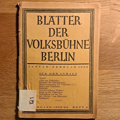 Blätter der volksbühne - blätter,