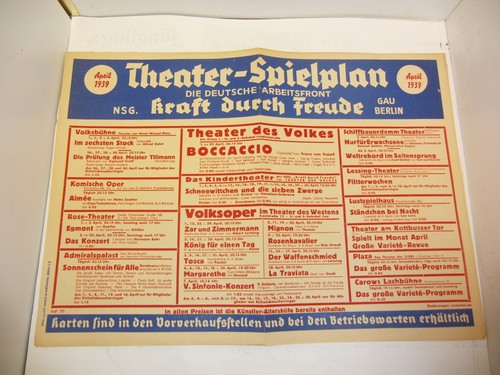 Theater spielplan april 1939 - april,