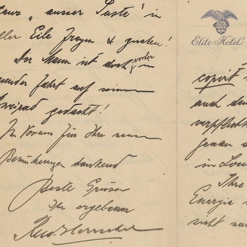Brief deutsches theater alfred - brief,