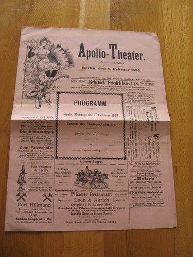 Altes programm zeitung apollo - altes,