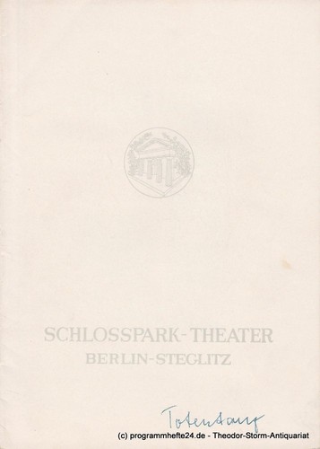 Programmheft totentanz von - programmheft,