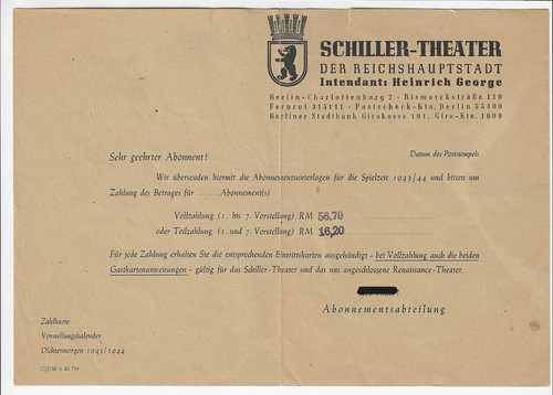 Alte abonnementquittung - alte,
