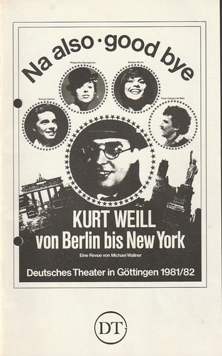 Programmheft kurt weill von - kurt,