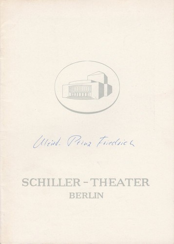 Programmheft prinz friedrich - prinz,