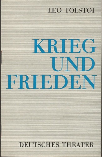 Programmheft tolstoi krieg und - programmheft,