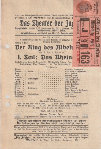 Theaterzettel richard wagner - theaterzettel,