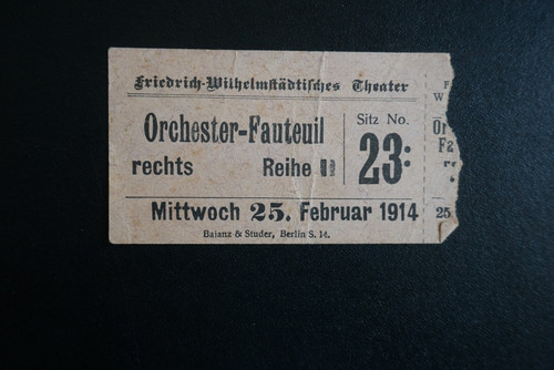 Eintrittskarte berlin 1914 - eintrittskarte,