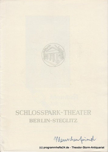 Programmheft der menschenfeind - der,