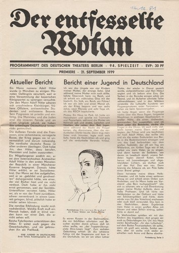 Programmheft ernst toller der - programmheft,