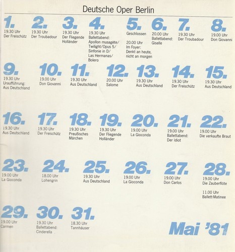 Deutsche oper berlin spielzeit - berlin,