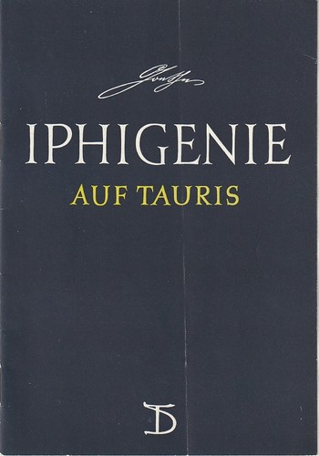 Programmheft goethe iphigenie - programmheft,