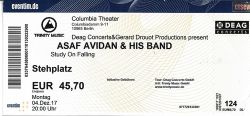Ticket konzertkarte asaf - ticket,, konzertkarte,